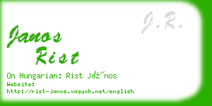 janos rist business card